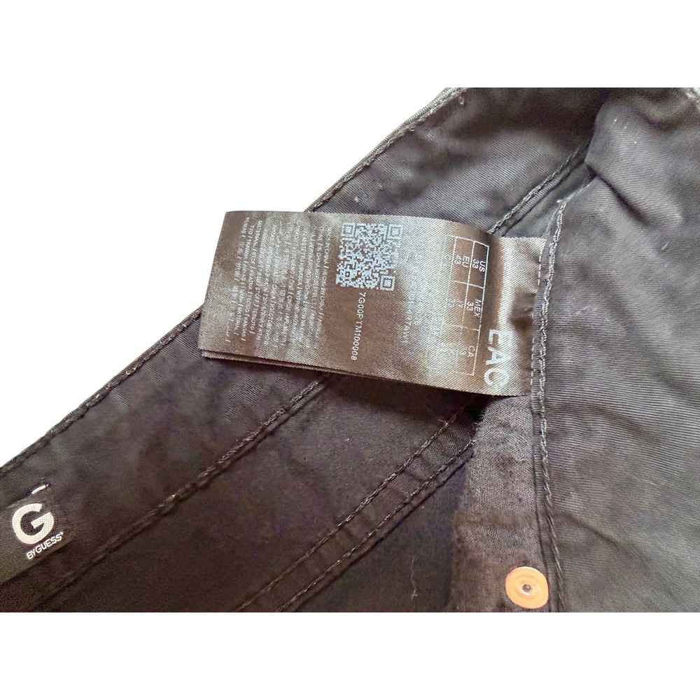 G by GUESS Mens Black Moto Ribbed Knee Slim Fit Pants 33x29 7G00F1M100008 - Picture 2 of 4